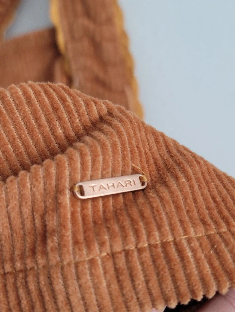 Tahari Girls 6 Carmel Brown Corduroy Pinafore Jumper Overall Dress Ric‎ Rac